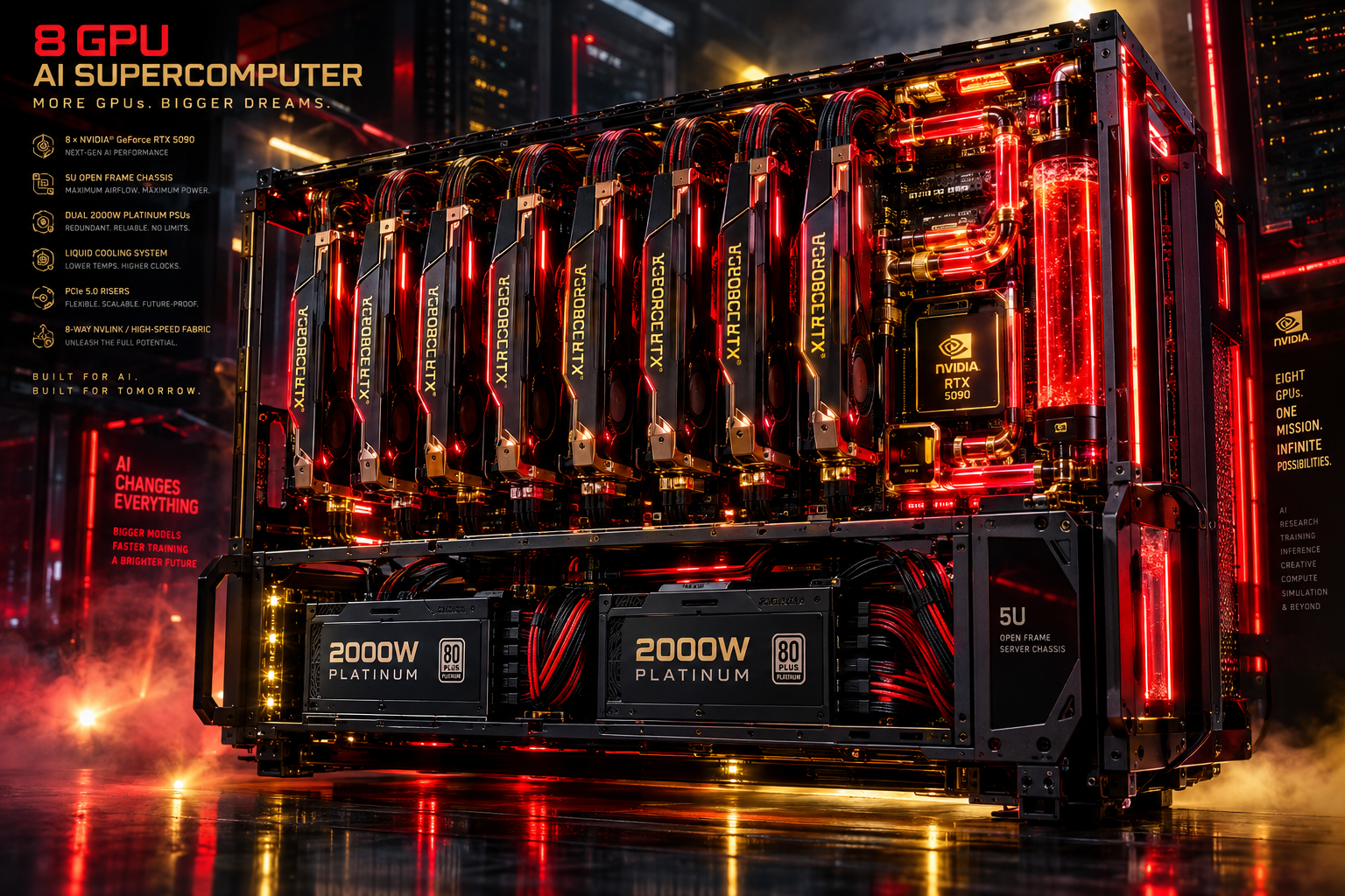 8x GPU AI server rig